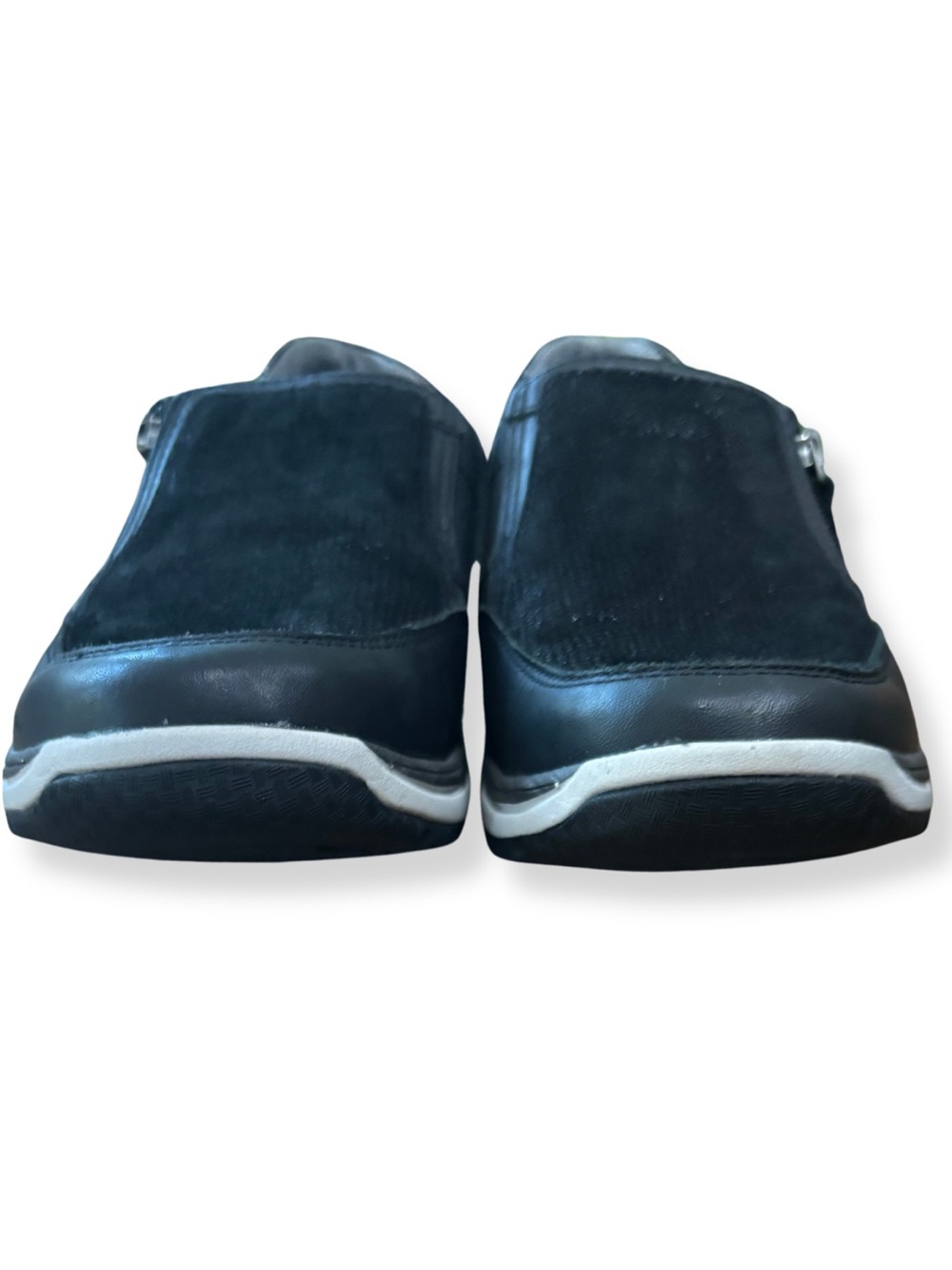Aravon Black Leather Slip On Walking Shoes Comfort Loafers Women’s 6 Wide - Picture 4 of 10
